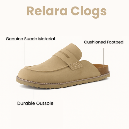 Relara Fall Time Suede Clogs